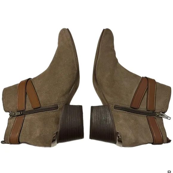 Coach Pauline Tan Suede Leather Boots