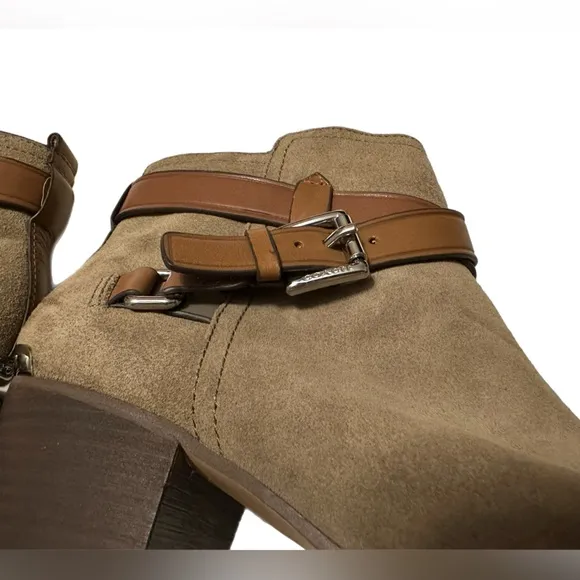Coach Pauline Tan Suede Leather Boots