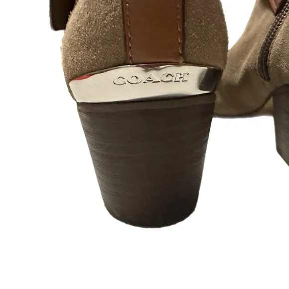 Coach Pauline Tan Suede Leather Boots