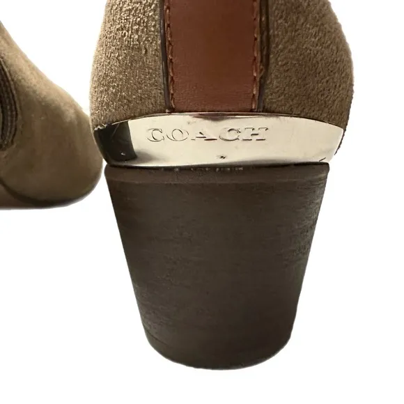 Coach Pauline Tan Suede Leather Boots