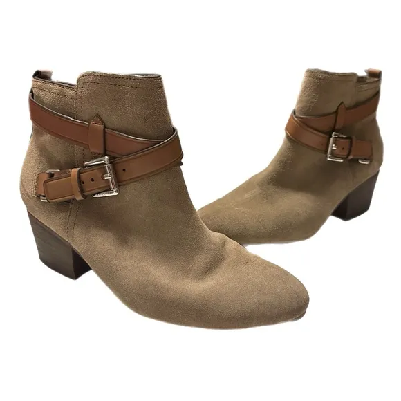 Coach Pauline Tan Suede Leather Boots