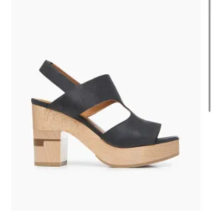Cocolico Varick platform sandals. Leather and wood. Limited puzzle wood series