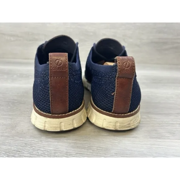Cole Haan 2.ZERØGRAND Stitchlite Mens Wingtip Sneakers Blue Magnet C27563  Sz 10
