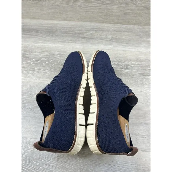 Cole Haan 2.ZERØGRAND Stitchlite Mens Wingtip Sneakers Blue Magnet C27563  Sz 10
