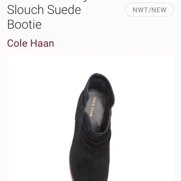 Cole Haan Alayna Slouch Suede Bootie NWOT