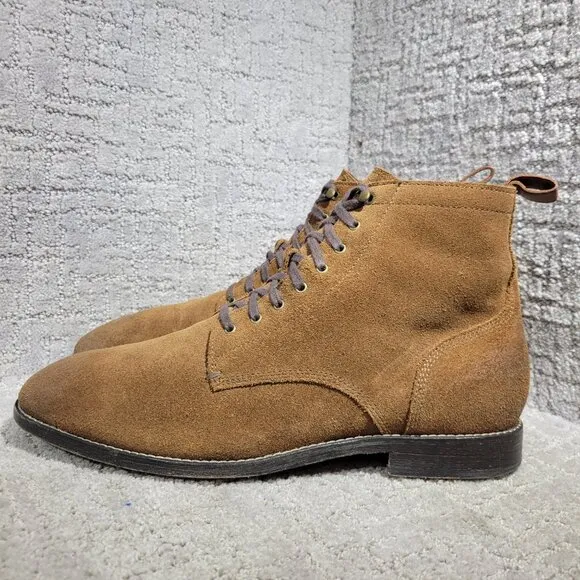 Cole Haan Dogwood Men's Size 11.5M US Brown Suede Leather Lace up Boots C30039
