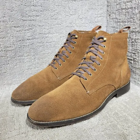 Cole Haan Dogwood Men's Size 11.5M US Brown Suede Leather Lace up Boots C30039