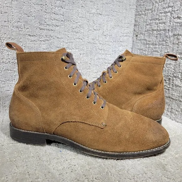 Cole Haan Dogwood Men's Size 11.5M US Brown Suede Leather Lace up Boots C30039