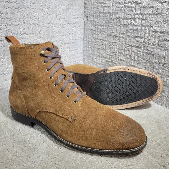 Cole Haan Dogwood Men's Size 11.5M US Brown Suede Leather Lace up Boots C30039