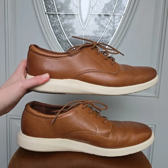 Cole Haan Grand Essex Men's Leather Oxford Shoes Tan Ivory