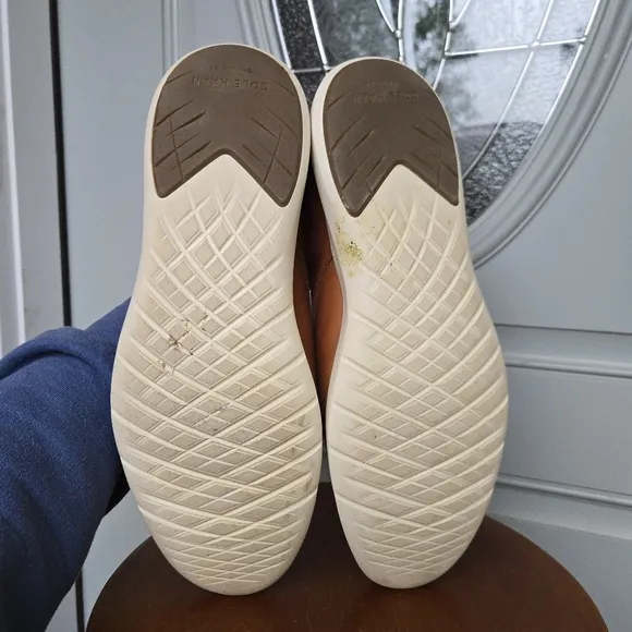 Cole Haan Grand Essex Men's Leather Oxford Shoes Tan Ivory