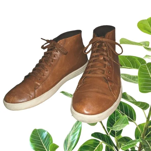 Cole Haan Men's Brown Leather Grand Crosscourt High Top Sneaker  Sz 11M C26960