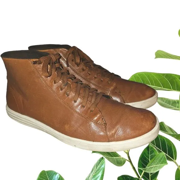 Cole Haan Men's Brown Leather Grand Crosscourt High Top Sneaker  Sz 11M C26960