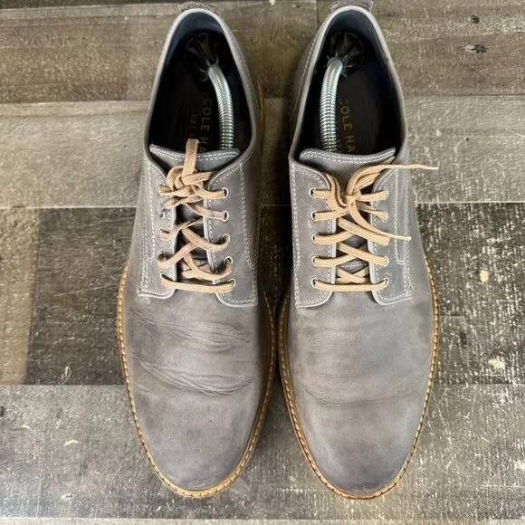 Cole Haan Mens Size 11.5 Tyler Grand #C25106 Leather Nubuck Lace Up Shoes Tan
