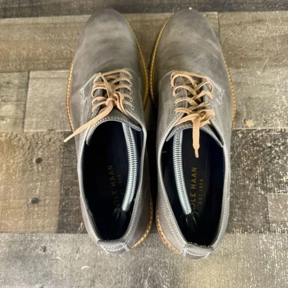 Cole Haan Mens Size 11.5 Tyler Grand #C25106 Leather Nubuck Lace Up Shoes Tan