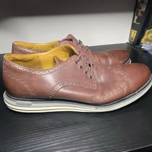 Cole Haan OriginalGrand Wingtip Oxford Shoes Brown Leather C31546 Mens Size 13