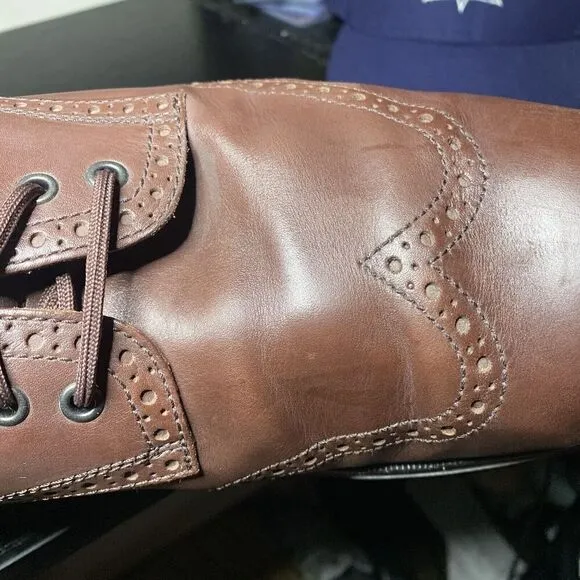 Cole Haan OriginalGrand Wingtip Oxford Shoes Brown Leather C31546 Mens Size 13