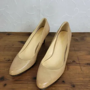 Cole Haan Womens Shoes Size 7.5 Nude Classic Leather High Heels Slip-On Pumps