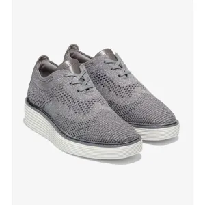 Cole Haan Original Grand Platform Stitchlite Oxford Womens 8.5 Gray Shoes FZP249