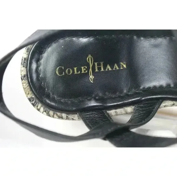 Cole Haan Women's Beige Leather Wedge Shoes Size: 9.5 B