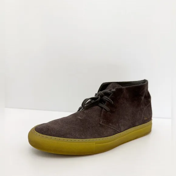 Common Projects Grey Leather Suede Chukka Boots Hightop Sneaker
