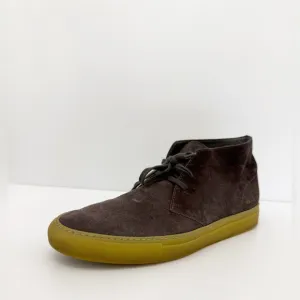 Common Projects Grey Leather Suede Chukka Boots Hightop Sneaker