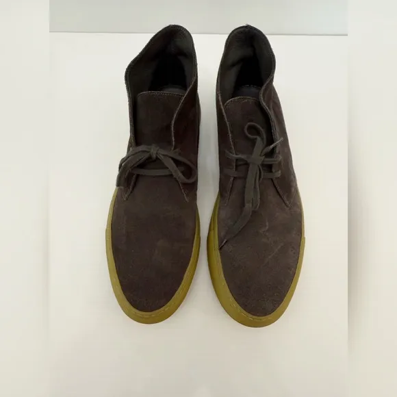 Common Projects Grey Leather Suede Chukka Boots Hightop Sneaker