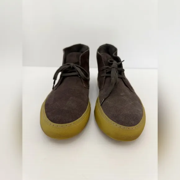 Common Projects Grey Leather Suede Chukka Boots Hightop Sneaker