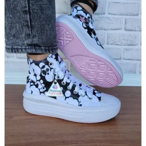 ⭐Converse All Star Ctas Move Hi Size 7 Women Shoes White Black Platform A10301C