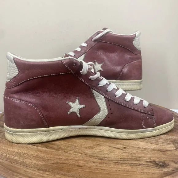 Converse All Star John Varvatos Mens Unreleased SAMPLE Red Leather Size 11 Shoes