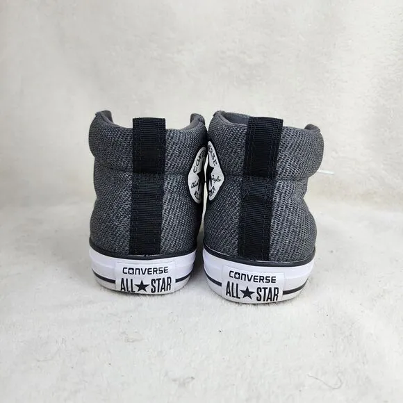 Converse All Star Mid Top Grey Canvas Lace Up Skate Shoes Size Mens 8 Women 10