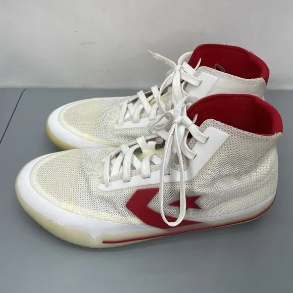 Converse All Star Pro BB Then &amp; Now Sneakers Shoes Basketball White Red Mens 9