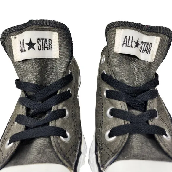 Converse All Star Shoes Womens 6 Gray Black White Low Tops Skater Grunge Preppy