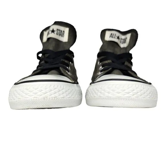 Converse All Star Shoes Womens 6 Gray Black White Low Tops Skater Grunge Preppy