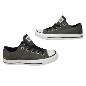 Converse All Star Shoes Womens 6 Gray Black White Low Tops Skater Grunge Preppy
