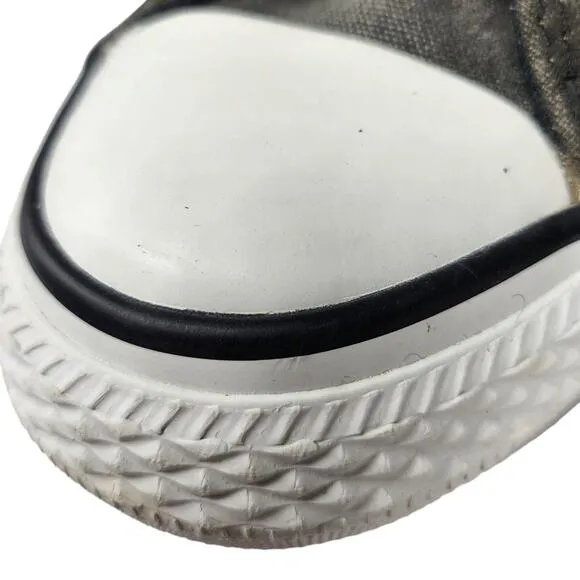 Converse All Star Shoes Womens 6 Gray Black White Low Tops Skater Grunge Preppy