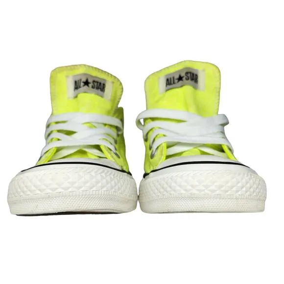 Converse All Star Shoes Womens 6 Neon Yellow Florescent Low Tops Skater Preppy