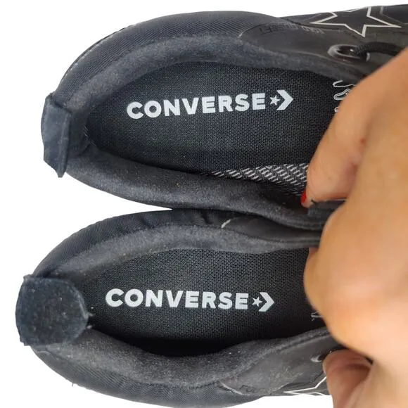 Converse All Star Shoes Womens 9.5 Mens 7.5 Gortex Black White Special Edition