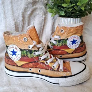 Converse All Star Sneaker Hamburger Lace Up High Tops Women's Size 7 / Mens Sz 5