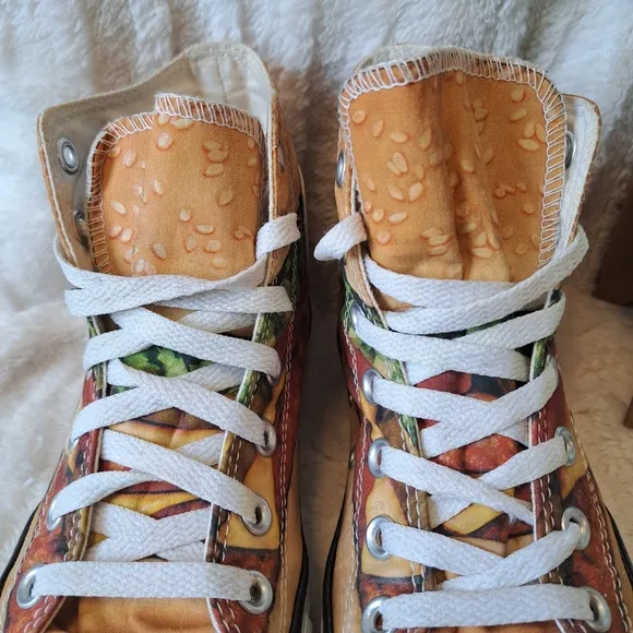 Converse All Star Sneaker Hamburger Lace Up High Tops Women's Size 7 / Mens Sz 5