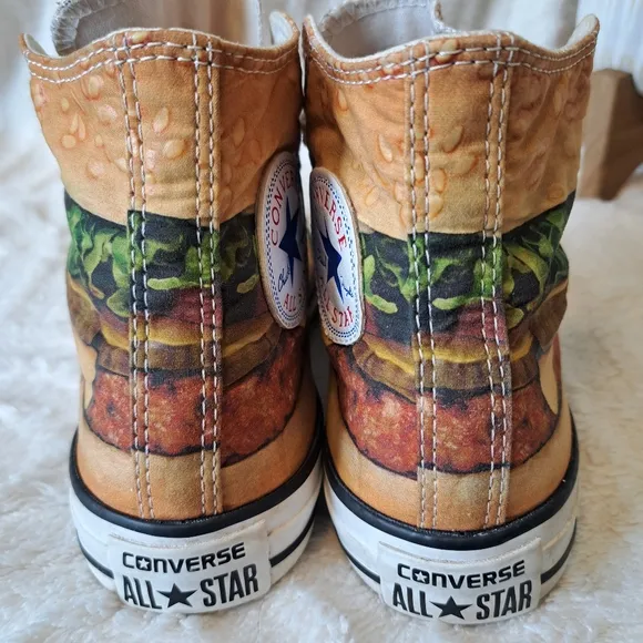 Converse All Star Sneaker Hamburger Lace Up High Tops Women's Size 7 / Mens Sz 5