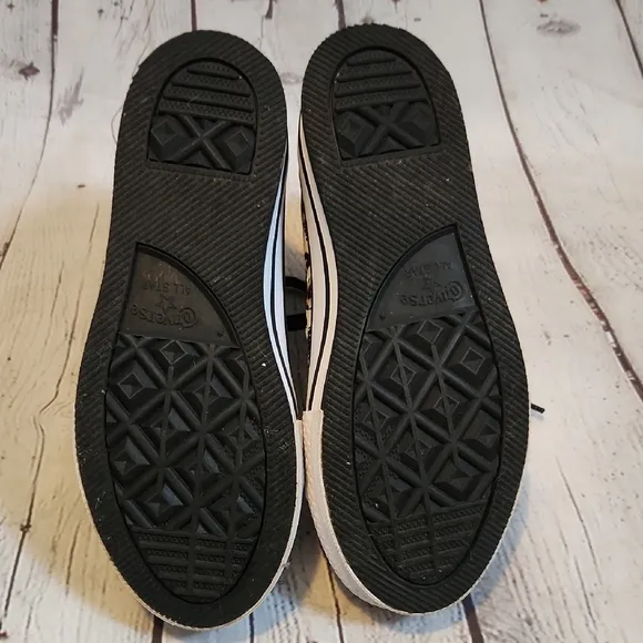Converse Animal Print High-Tops with Black and White Accents