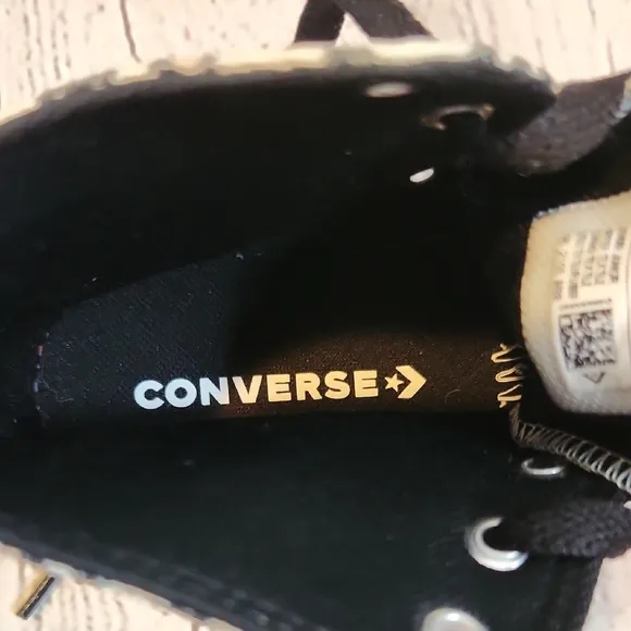 Converse Animal Print High-Tops with Black and White Accents