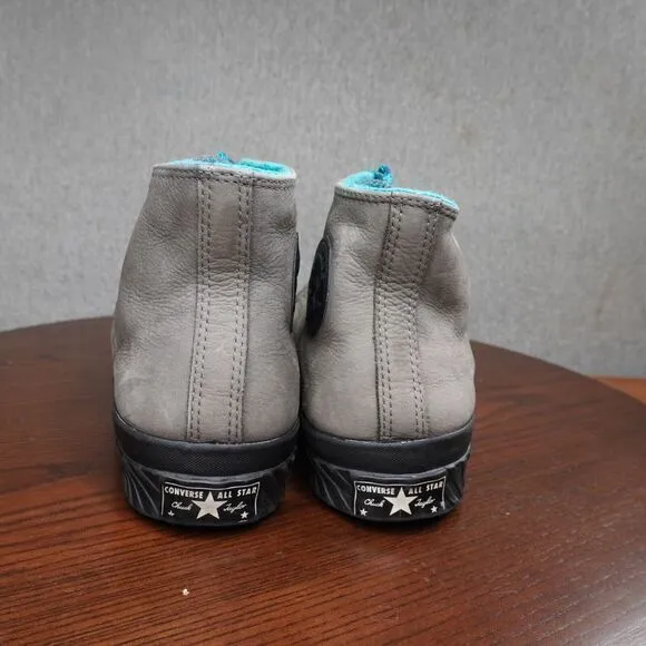 Converse Chuck 70 Bosey Shoes Mens 9.5 Gray Leather Water Repellent High 165931C