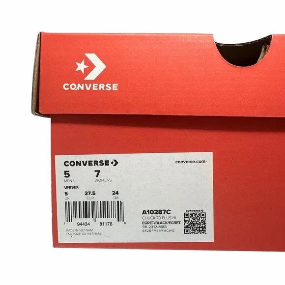 ❤️❤️❤️CONVERSE Chuck 70 Plus Hi Gems Sz 7 Women's Platform Shoes Pearls A10287C