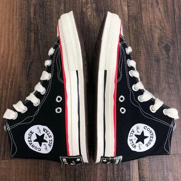 Converse Chuck 70 Sketch Sneaker High Tops Womens Size 10 Black Red Mens Size 8