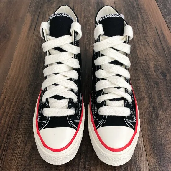 Converse Chuck 70 Sketch Sneaker High Tops Womens Size 10 Black Red Mens Size 8