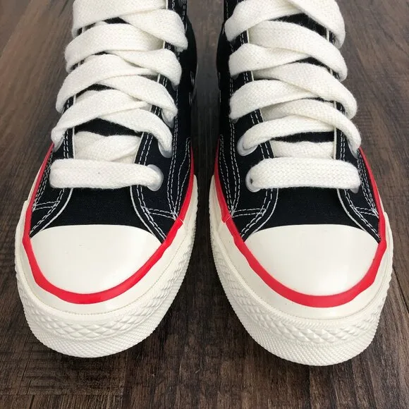 Converse Chuck 70 Sketch Sneaker High Tops Womens Size 10 Black Red Mens Size 8