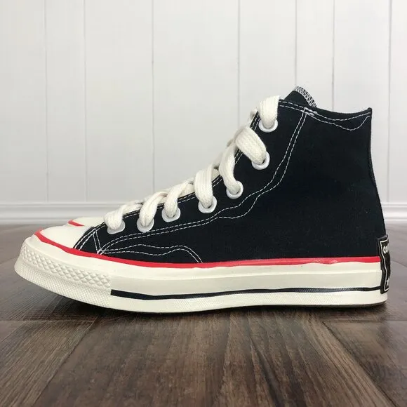 Converse Chuck 70 Sketch Sneaker High Tops Womens Size 10 Black Red Mens Size 8