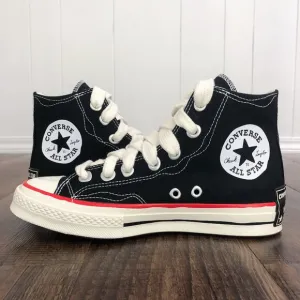Converse Chuck 70 Sketch Sneaker High Tops Womens Size 10 Black Red Mens Size 8